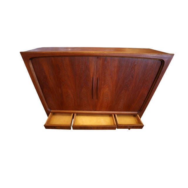 Beige Danish Teak Shutter Cabinet with Drawers and Shelves, 1960s For Sale - Image 8 of 11