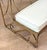 Mid-Century Brass & White Vinyl Sculptural Alter Kneeling Bench For Sale - Image 9 of 10
