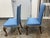 Chippendale Moiré-Patterned Fabric Side Chairs, Vintage For Sale - Image 4 of 12