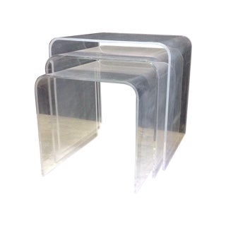 Vintage Lucite Nesting Tables For Sale
