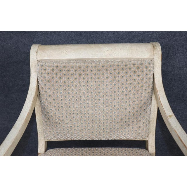Pair Hollywood Regency Style Painted and Gilt Armchairs by William Switzer For Sale - Image 15 of 16