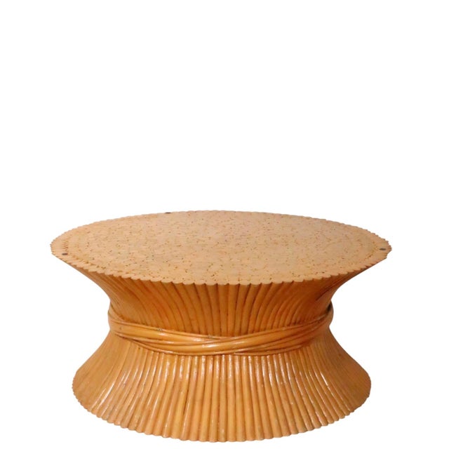 McGuire Sheaf of Wheat Form Bamboo Coffee Table by McGuire For Sale - Image 4 of 14