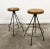 Vintage French Industrial Metal Frame Bar Stools, 1970s, Set of 2 For Sale - Image 9 of 13