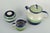 Rörstrand, sweden “lotta” coffee set, 1970s. Set consisting of a coffee pot, sugar bowl and cream jug in faience with...