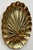 Pair of vintage Hollywood Regency style shell or fan motif wall candle sconces. Grand scale with great presence! Scrolled...