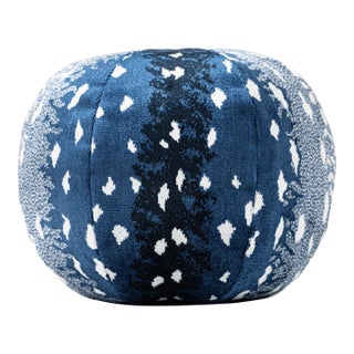 Scalamandre 12" Antelope Ball Pillow in Midnight For Sale