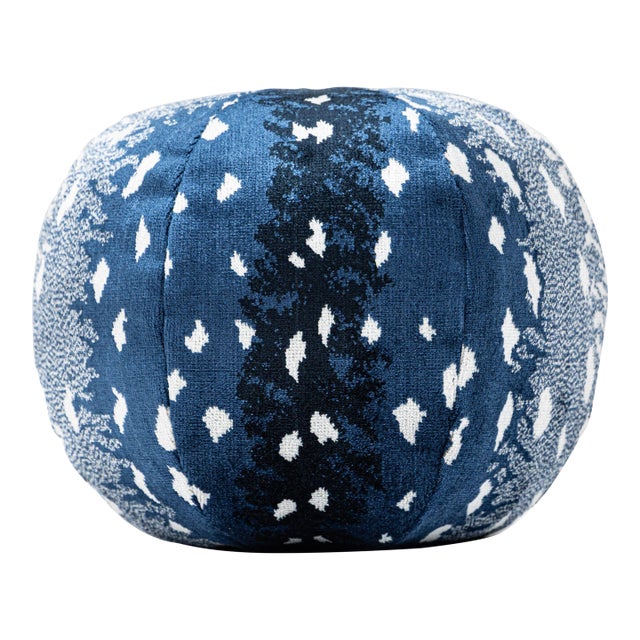 Scalamandre 12" Antelope Ball Pillow in Midnight For Sale
