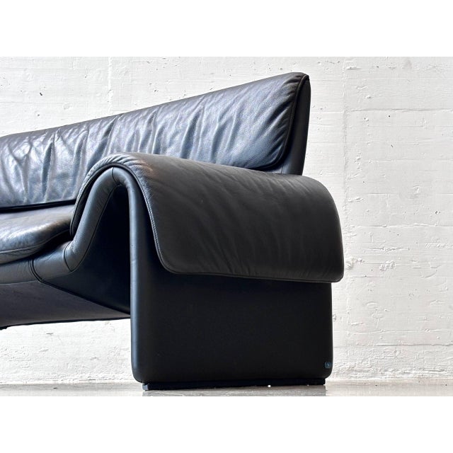 Black Black Leather DS-2011 Sofa from de Sede, 1980s For Sale - Image 8 of 17
