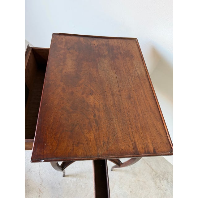 Wood Antique French Louis XV Style Wood Lamp Table or Nightstand With Keyed Drawer For Sale - Image 7 of 12