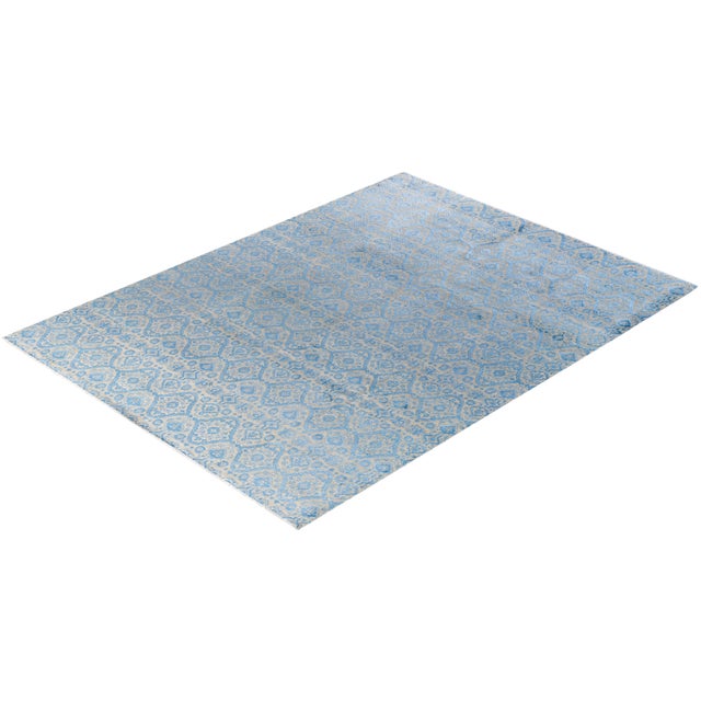 Beige Ikat, One-of-a-Kind Hand-Knotted Area Rug - Beige, 9' 3" x 12' 4" For Sale - Image 8 of 8