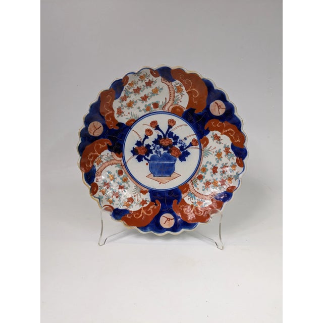 Ceramic Pair of Early 20th Century Japanese Imari Plates For Sale - Image 7 of 7