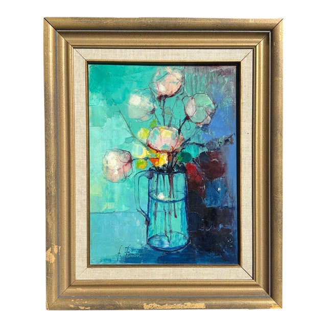 Exceptional Mid-Century European Original Oil on Canvas - Felix Felmart, Spain For Sale