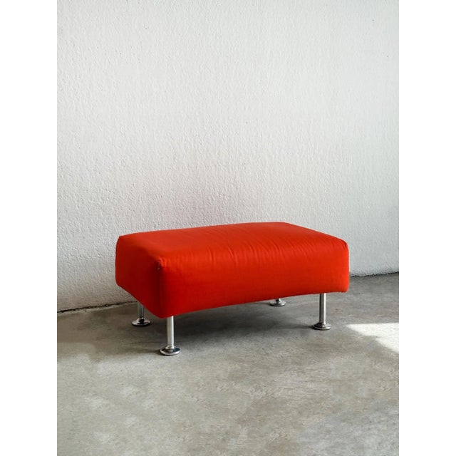 Orange Fabric Jaipur Model Pouf by Jasper Morrison for Cappellini, in Flawless conditions. Designed from 2000 I have...