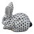 Vintage MCM Herend Sleepy Bunny Rabbit Black Fishnet Figurine For Sale