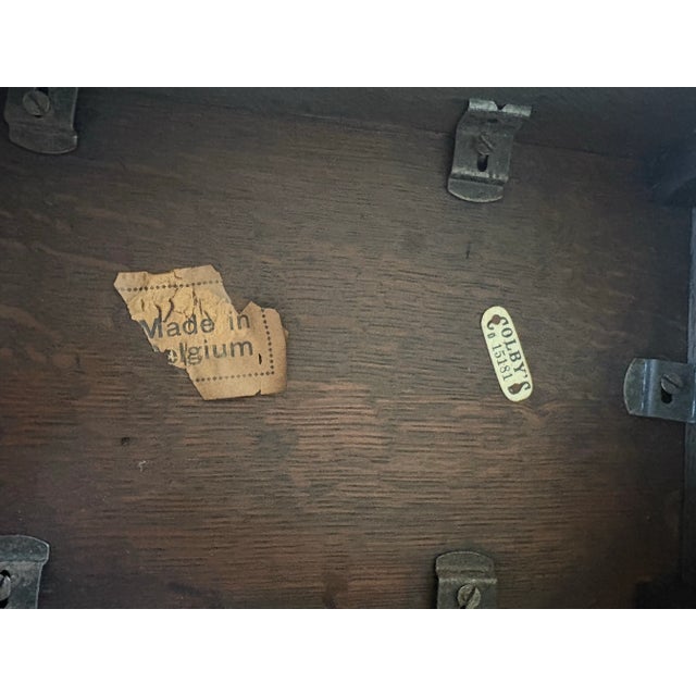 1900s Antique Belgium Oak With Barley Twist Legs and Hand Carved Apron Side Table For Sale - Image 10 of 10