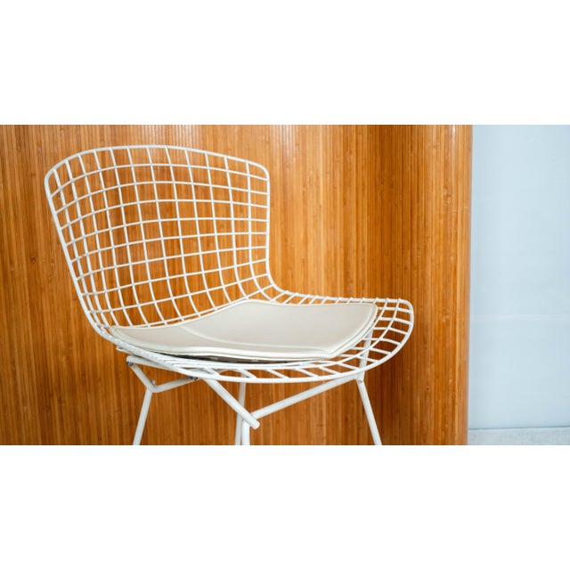 Mid 20th Century Vintage Knoll Bertoia White Side Chair For Sale - Image 5 of 18