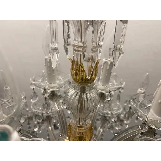 Large Crystal Maria Teresa Chandelier with 24 Lights, 1960s For Sale - Image 8 of 13