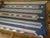 Textile Handmade Cotton Area Rug, Vegetable Dyed, Indigo Blue, Cream and Terracotta Striped Dhurrie -6'x9' For Sale - Image 7 of 13