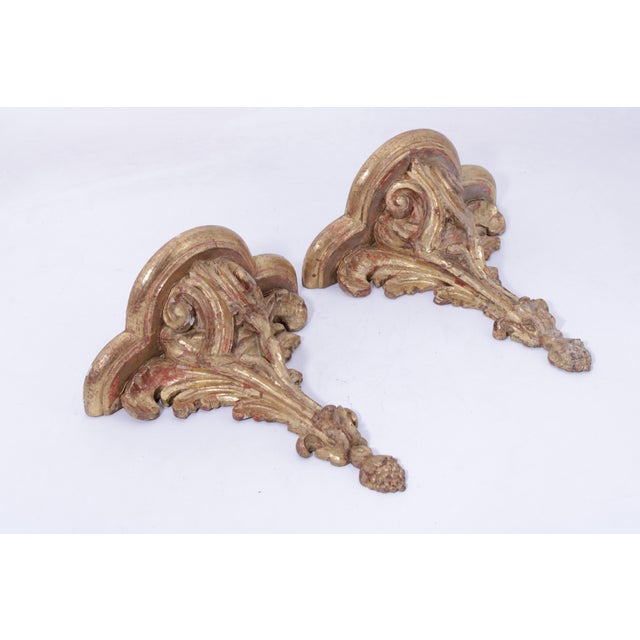 Age: Approx: 60 Years Old Details: Ornate Wood Carved Details Nice Gold Gilt Finish w. Red Undertones Condition: Excellent...