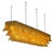 Monumental Rectangular Amber Felci Murano Glass Chandelier by Simoeng For Sale