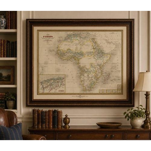 French Map of Africa by Cortambert – Sahara, Egypt & Algeria, 1864 A finely engraved and historically fascinating map of...