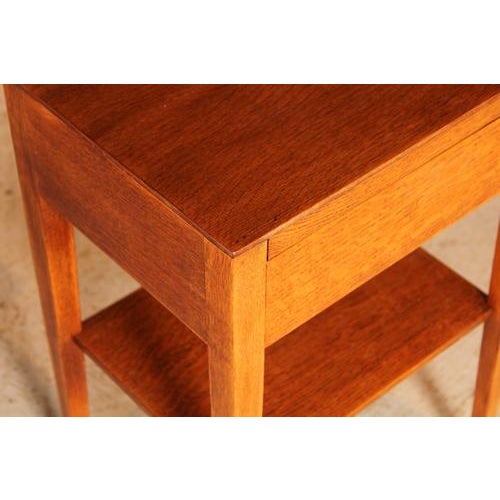 Mid-Century Oak Bedside Tables with Drawers, 1960s, Set of 2 For Sale - Image 6 of 10
