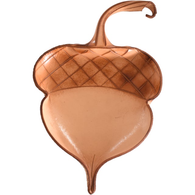 Late 20th Century Handmade Leather Acorn Dish For Sale - Image 5 of 5