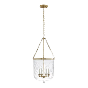 Ralph Lauren Brass and Glass Cambridge Bell Lantern, Large