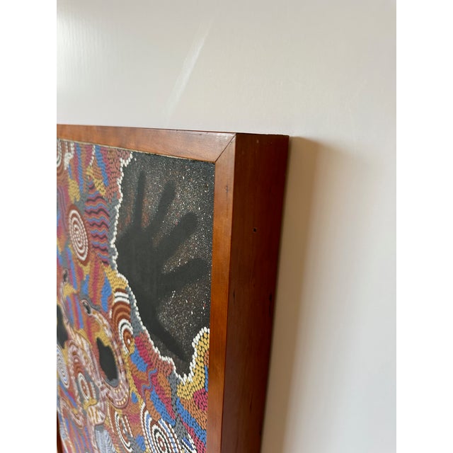 Large Austrialian Aboriginal Dot Painting For Sale - Image 10 of 11