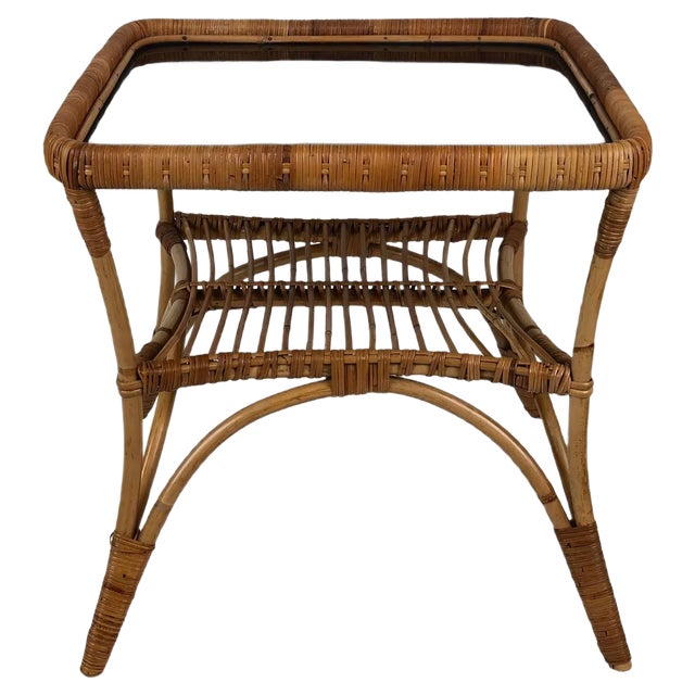 Mid-Century Italian Bamboo Garden Coffee Table & Chairs, 1960s, Set of 3 For Sale