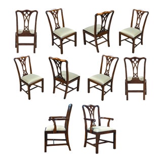 Niagara Furniture Country Chippendale Chairs - Set of 10 For Sale