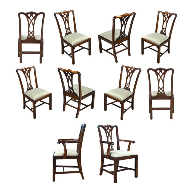 Niagara Furniture Country Chippendale Chairs - Set of 10 For Sale