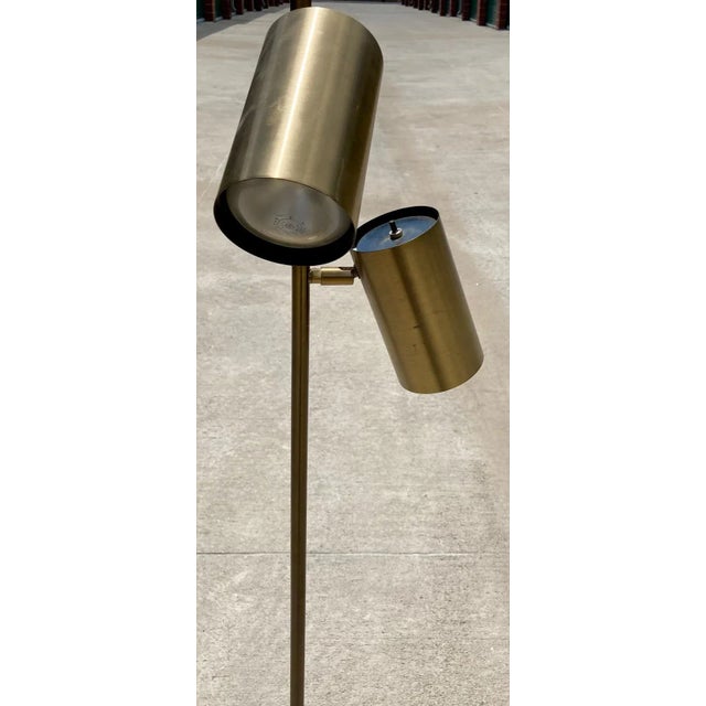 1980s Koch and Lowy Omi Brass Floor Lamp For Sale - Image 10 of 12