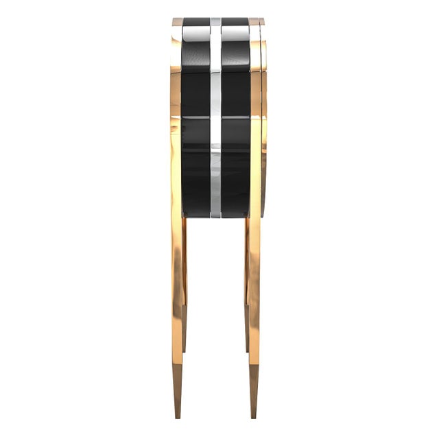 Coffee "Elisir" Credenza With Stainless Steel and Bronze For Sale - Image 8 of 9