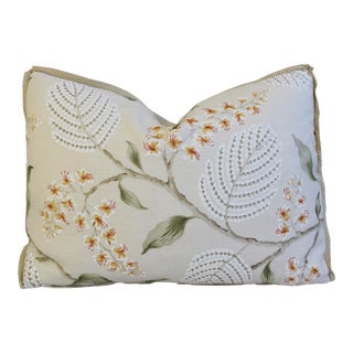 Designer Cowtan & Tout Botanical Floral Feather/Down Pillow 22" X 16" For Sale