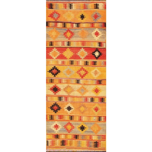 Mid-20th Century Turkish Kilim Rug - 3'6" X 8'1" For Sale In New York - Image 6 of 6