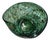 Vintage Murano Emerald Green and Gold Aventurine Folded Clam Bowl Attributed to Fratelli Toso, 1960s For Sale