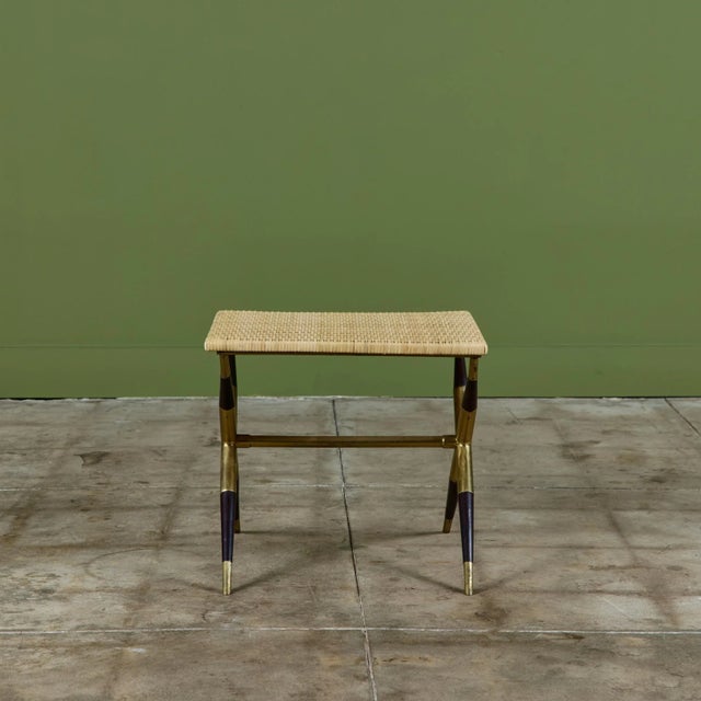 Italian Cane Top Side Table For Sale - Image 10 of 12