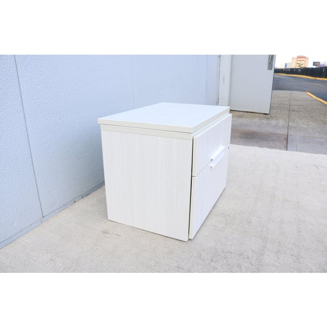 Modern Marc Krusin for Knoll Anchor Credenza Cabinet in Whitened Ash Laminate For Sale - Image 10 of 18