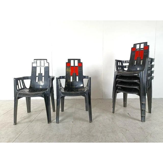 Pierre Paulin Boston Chairs by Pierre Paulin for Henry Massonnet, 1988, Set of 6 For Sale - Image 4 of 11