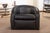 Pair of Custom Made Classic Gallery Black Leather Vintage Modern Club Chairs For Sale In Detroit - Image 6 of 9