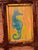 Folk Art Seahorse Painting in Antique Frame For Sale - Image 4 of 7
