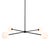 Globe Chandelier 4, Black, 39.5in H, 5 Inch Glass Globes, by Research.Lighting, Modern, Minimal Hanging Light For Sale - Image 13 of 13