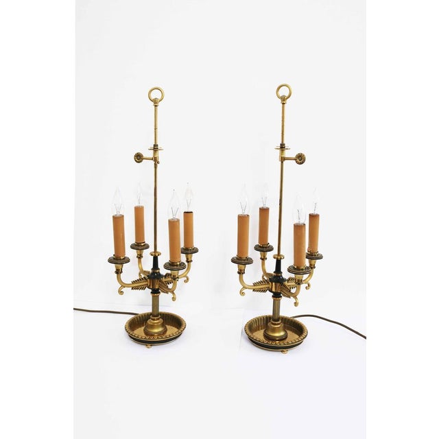 Large French Bouillotte Table Lamps in Brass, 1960s, Set of 2 For Sale - Image 10 of 10