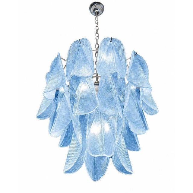 Metal Italian Murano Glass Chandeliers, 1970s, Set of 3 For Sale - Image 7 of 16