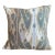 Ikat Raw Silk Square Decorative Pillow in Green, Tan For Sale