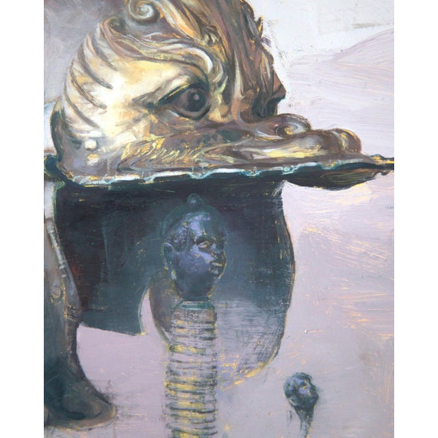 Looking Forward to the Battle by Elena Burykina | Oil on panel Helmet with ornate design For Sale - Image 4 of 5