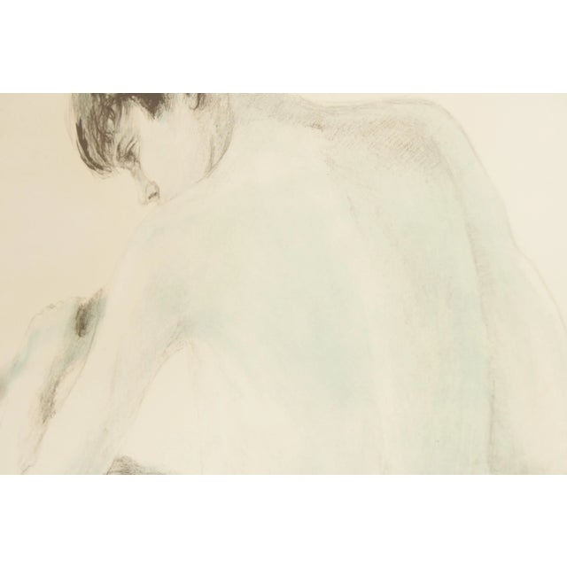 White Vintage Signed Joan Purcell Young Boy Lithograph Print For Sale - Image 8 of 13