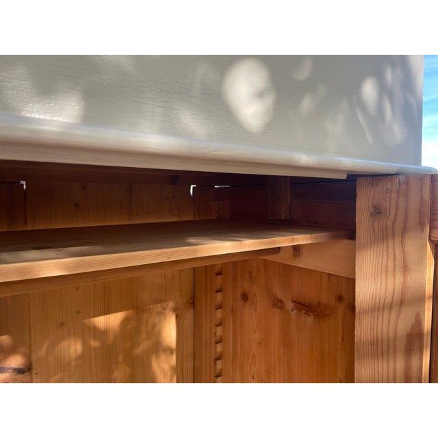 Wood Antique Wardrobe in Fir, 1890s For Sale - Image 7 of 18