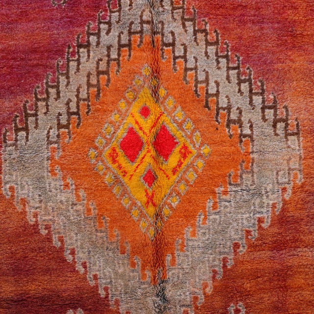 1980s 1980s Moroccan Vintage Handwoven Rug - 6'5" X 12'1" Ft For Sale - Image 5 of 8